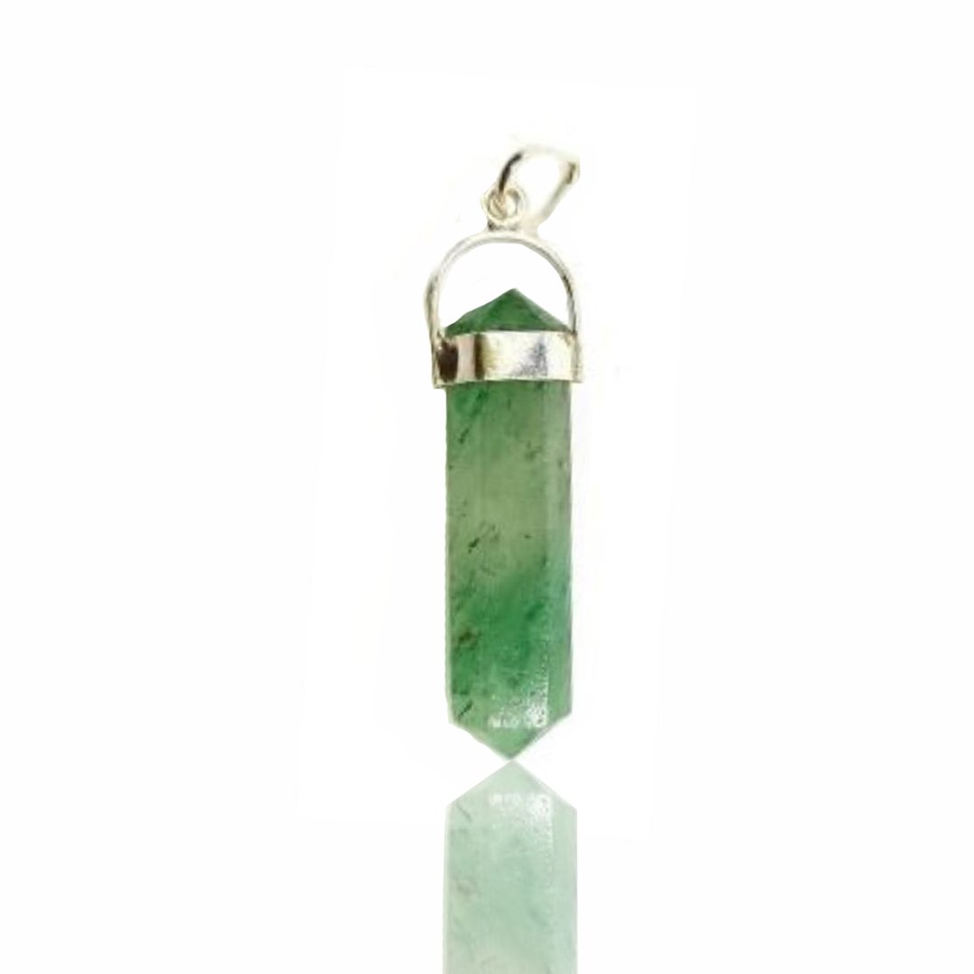 green aventurine pencil shape pendant