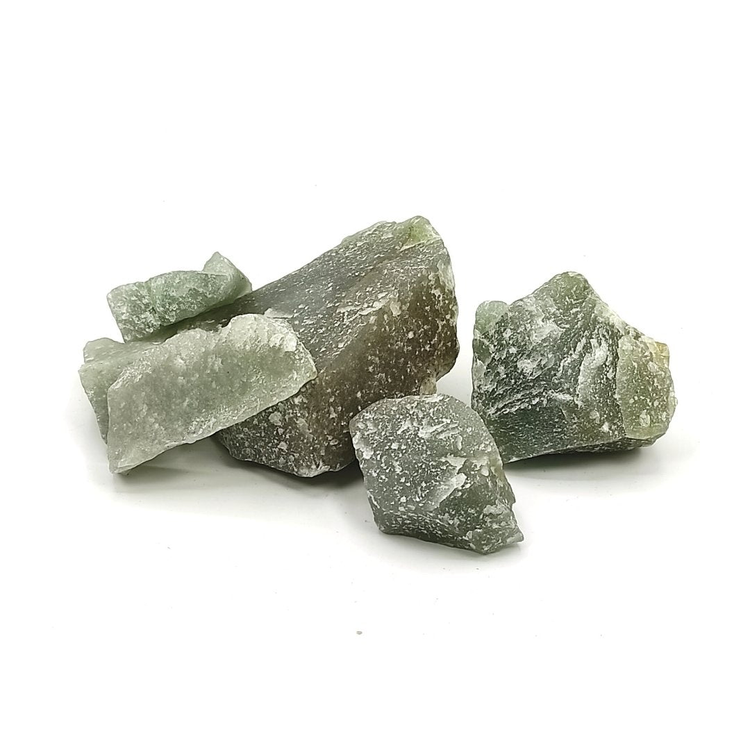 green aventurine stone rock raw chunks