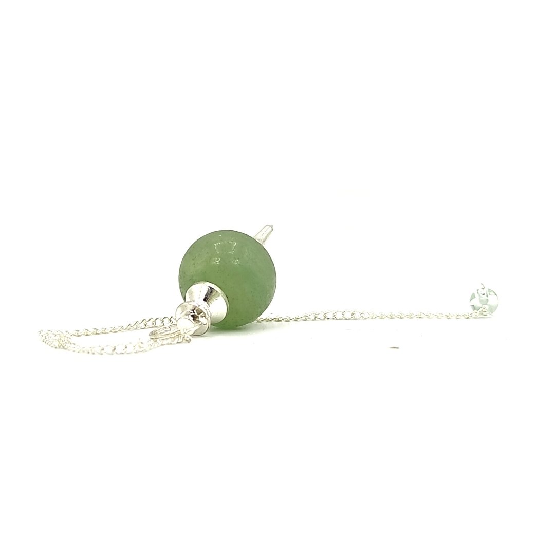 green aventurine stone crystal ball chain dowsing pendulum
