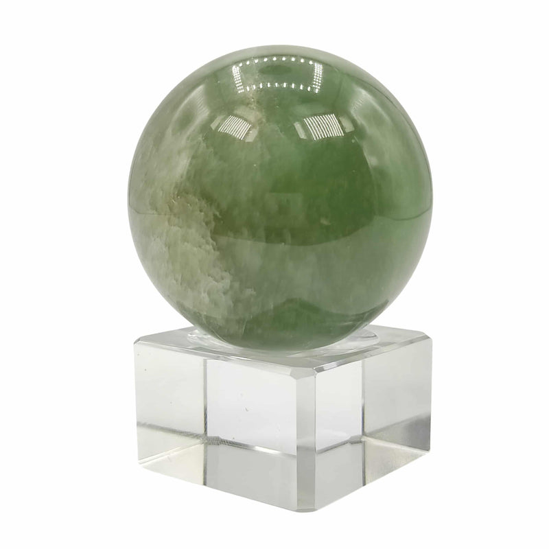 green aventurine stone ball with crystal stand vastu reiki healing