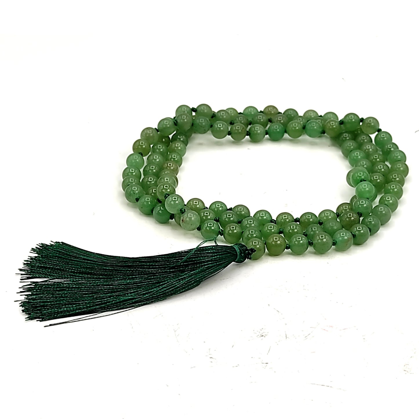 green aventurine natural stone necklace mala