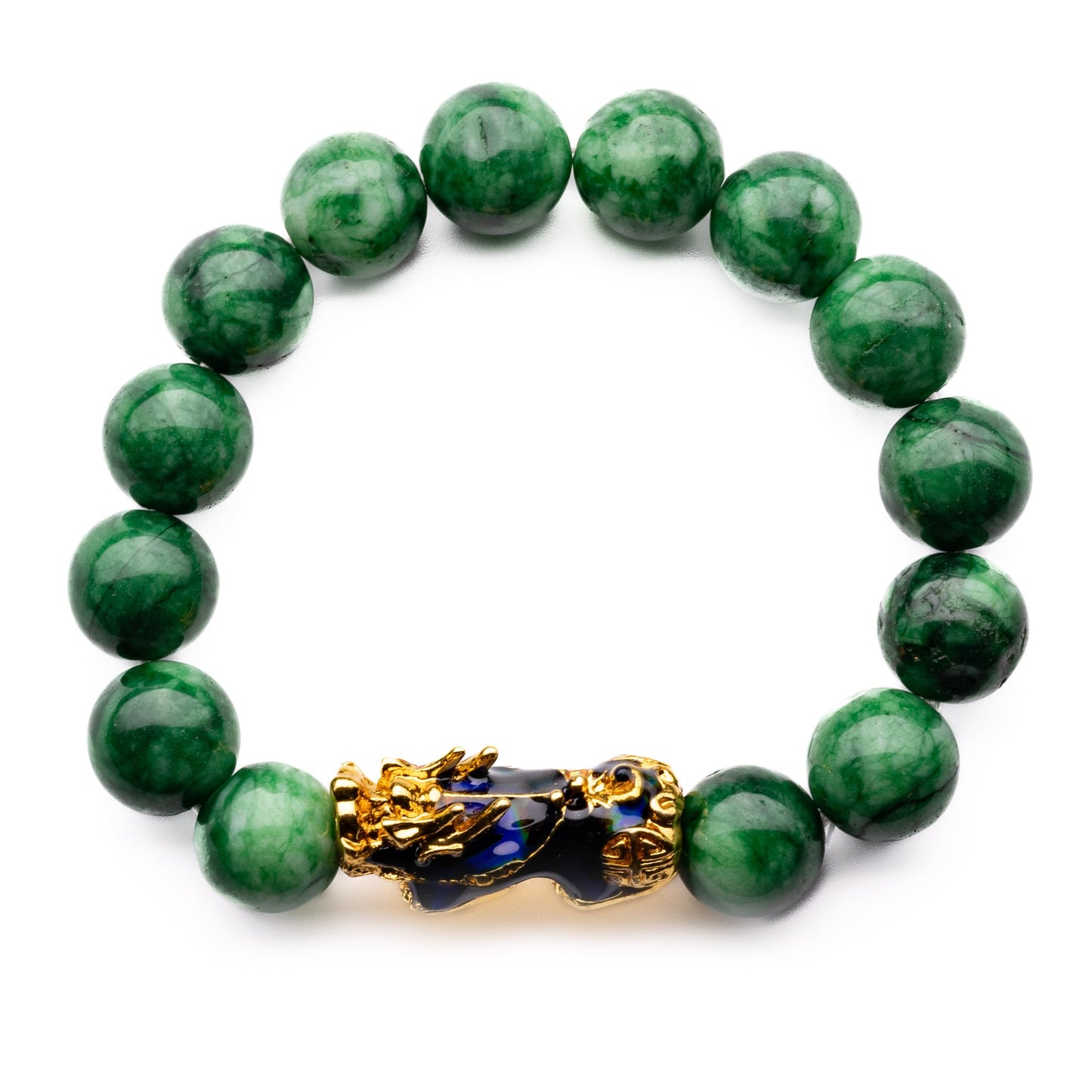 green jade pi yao bracelet 12mm reiki