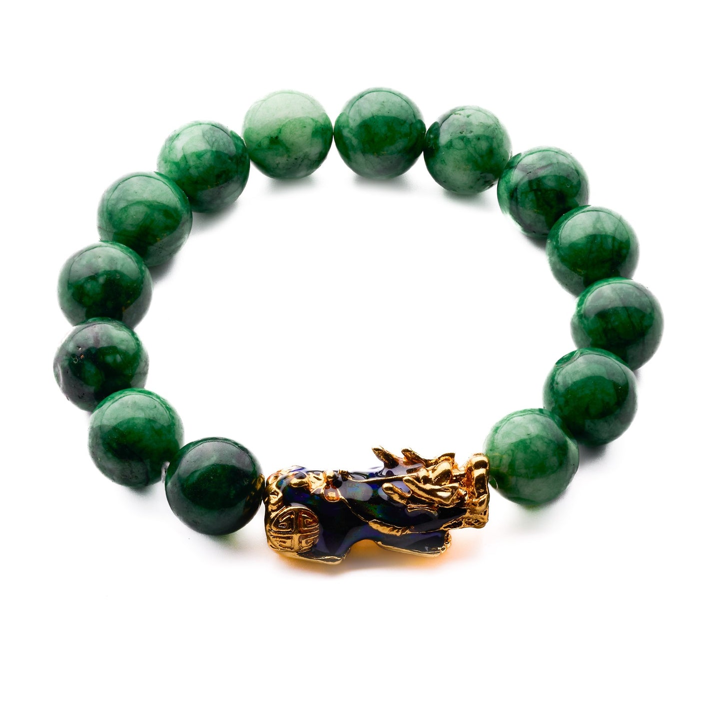 green jade pi yao bracelet 12mm reiki