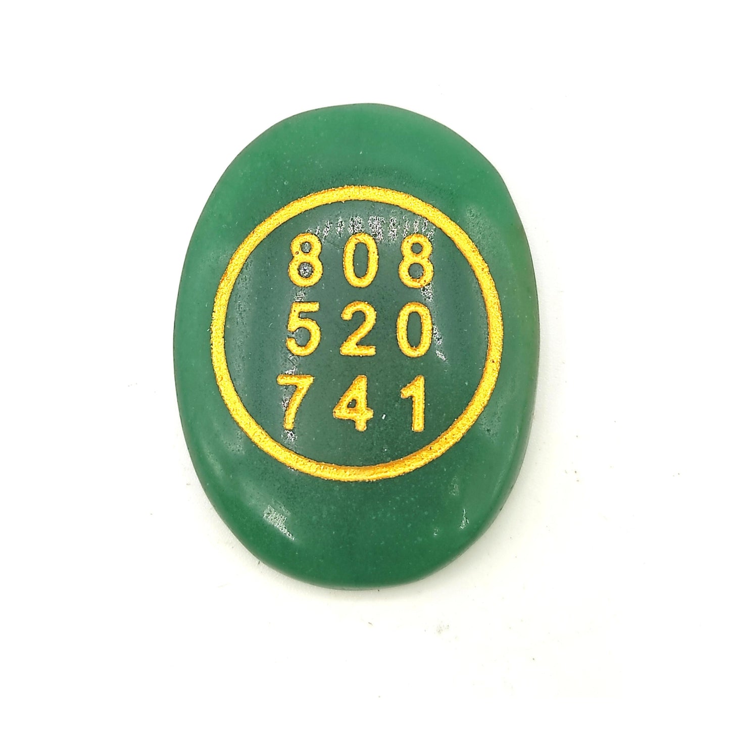 green jade stone with zibu symbol healing crystal reiki