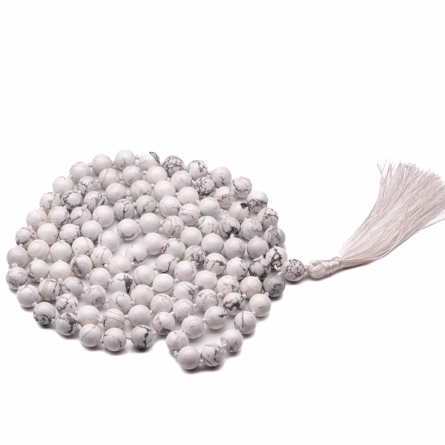 howlite necklace mala 10mm
