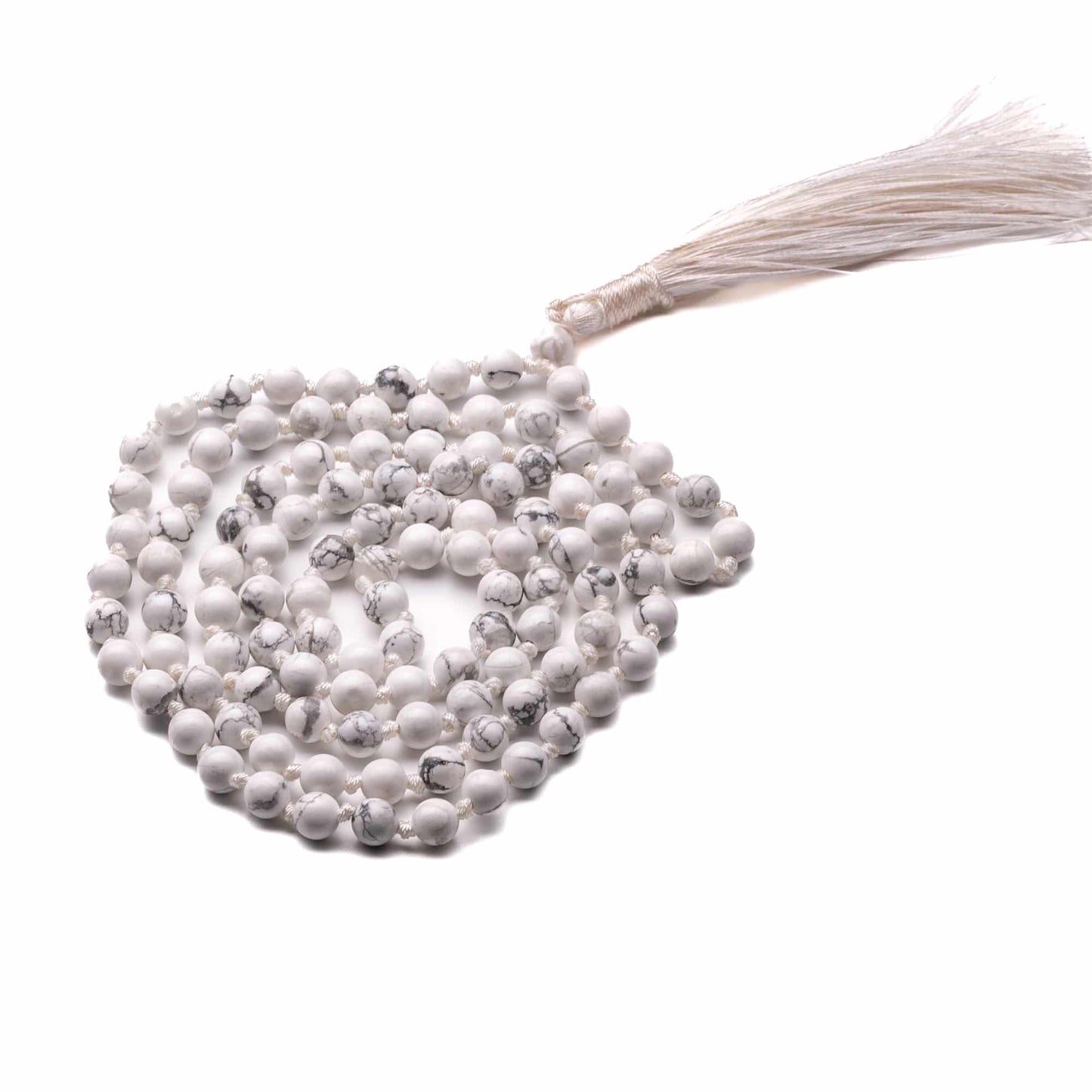 howlite necklace mala 6mm