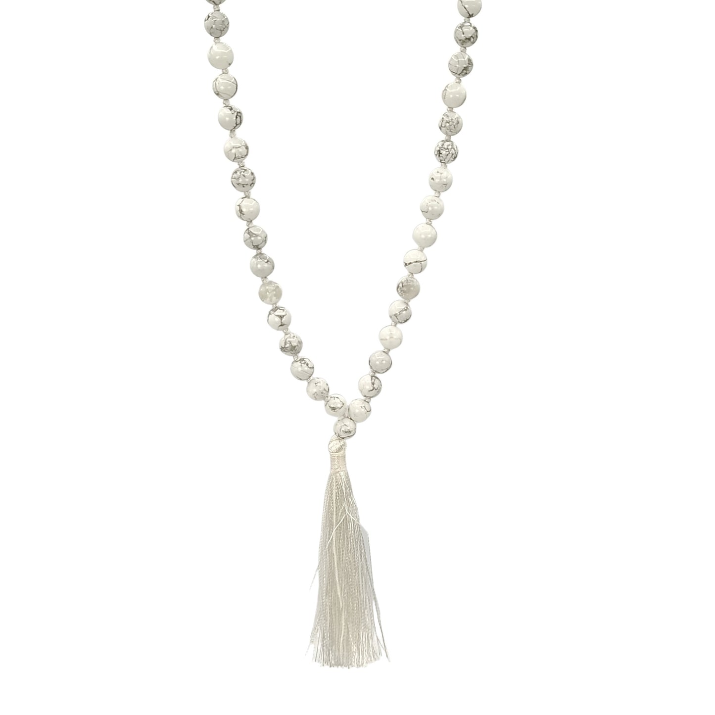howlite stone 8mm beads necklace