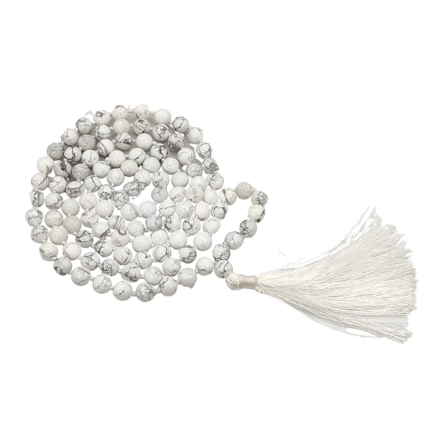 howlite stone 8mm beads japa mala