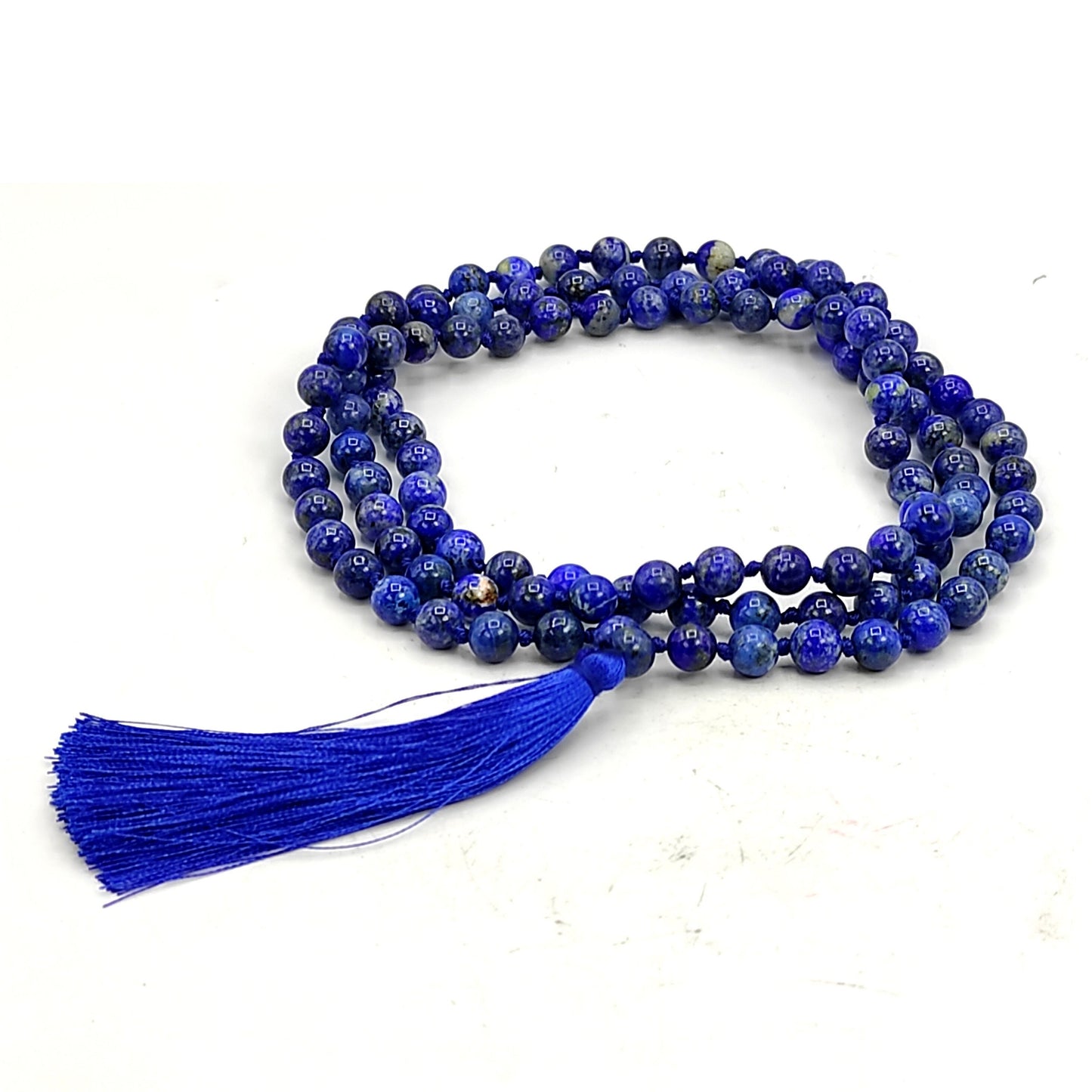 natural lapis lazuli stone japa mala necklace 8mm