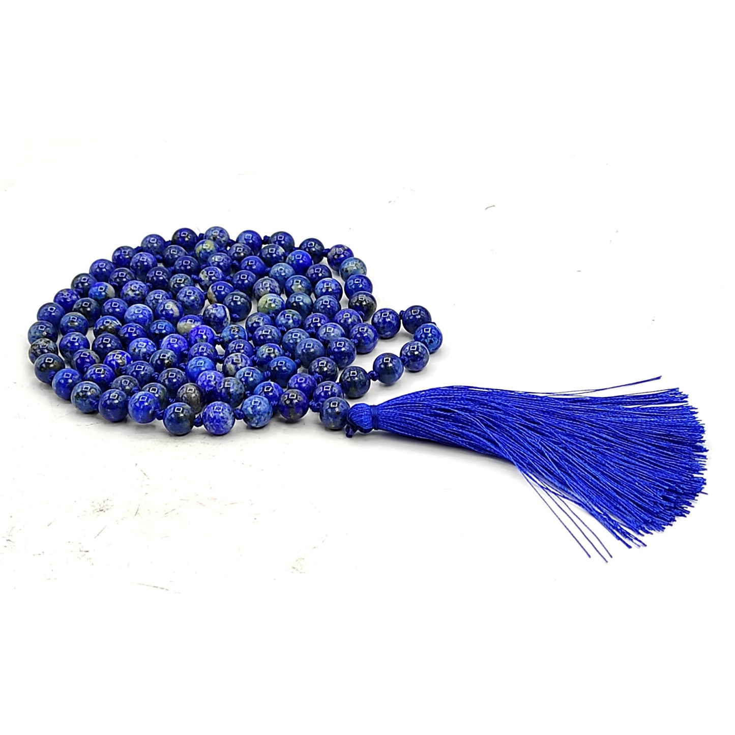 natural lapis lazuli stone necklace japa mala 8mm