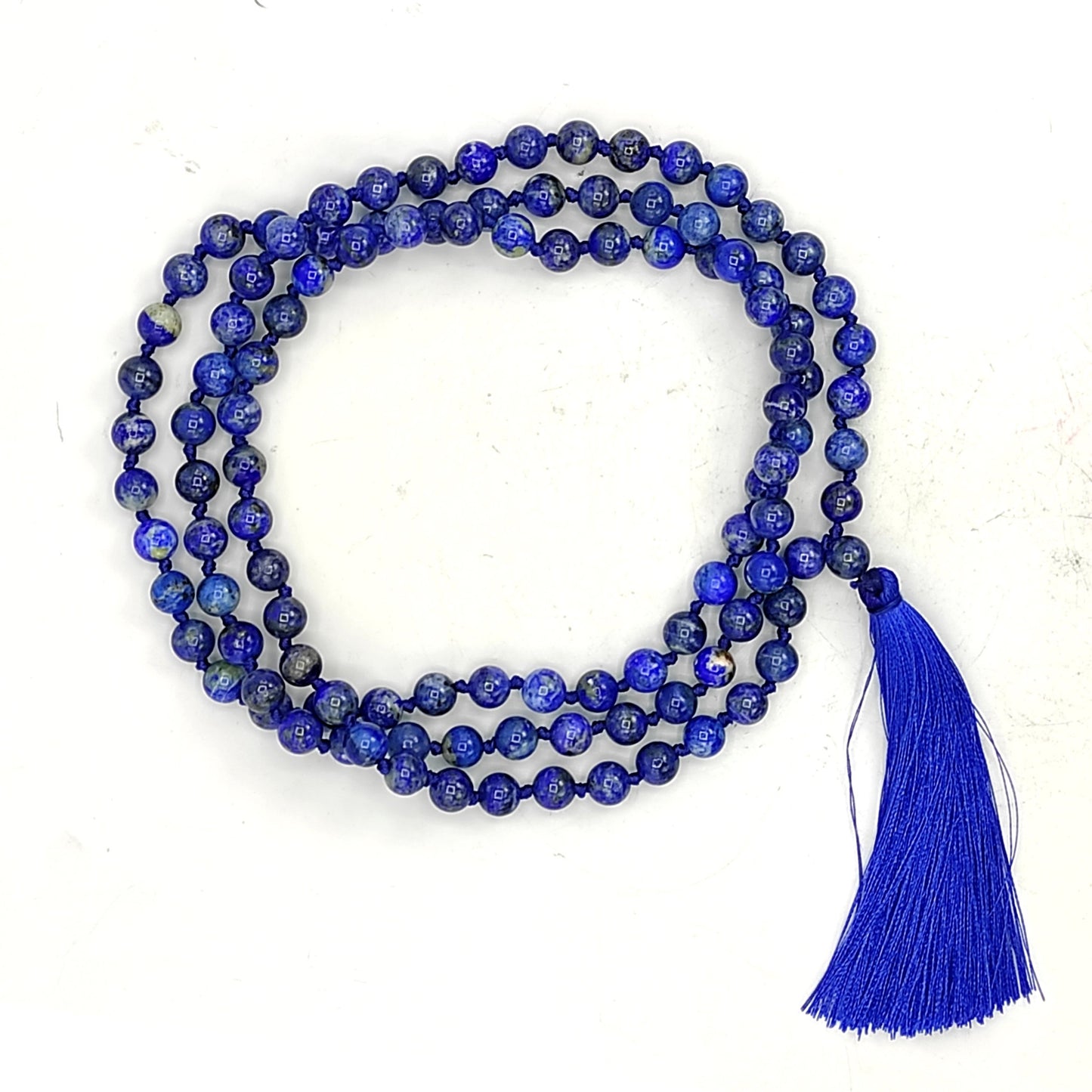 natural lapis lazuli stone necklace japa mala
