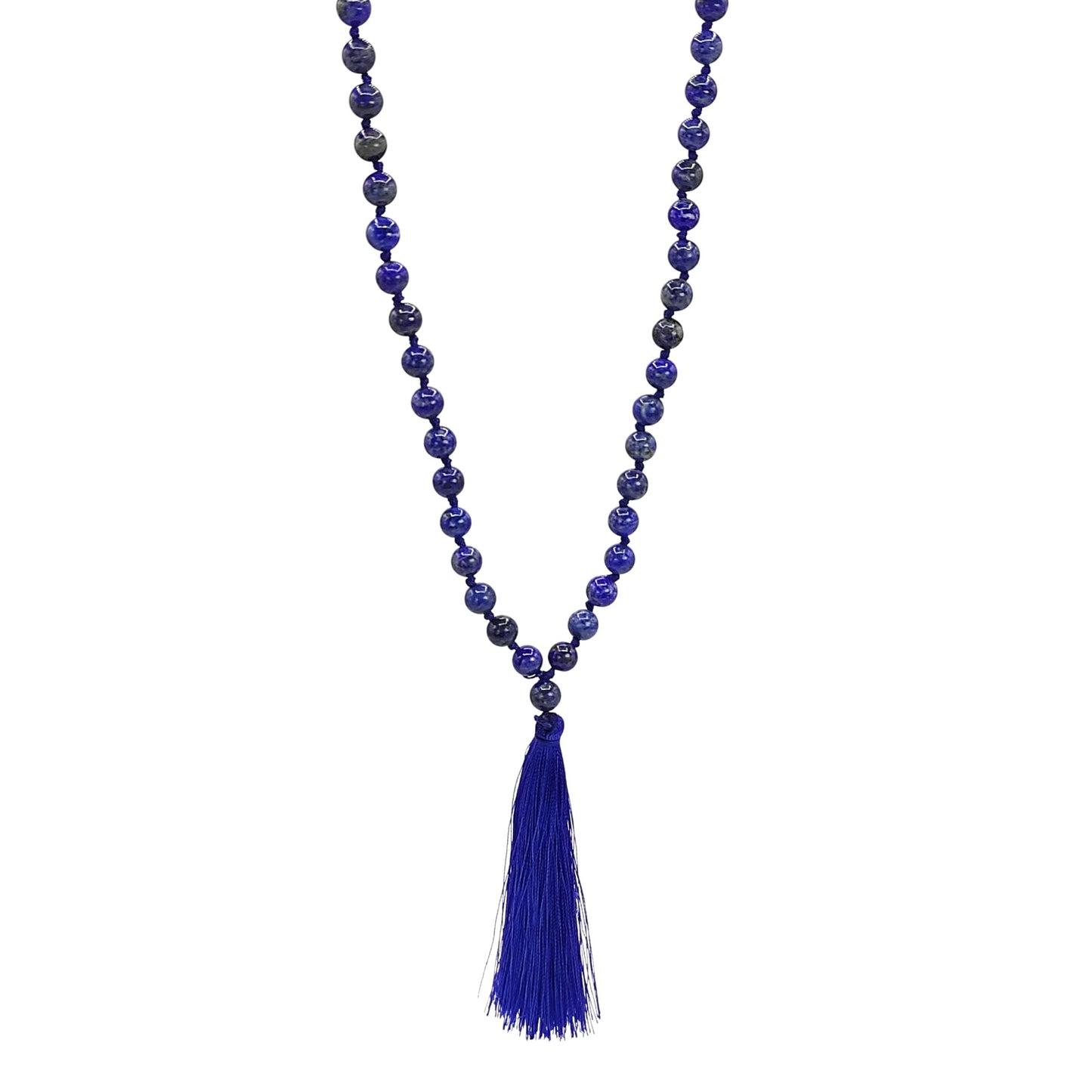 natural lapis lazuli stone necklace japa mala