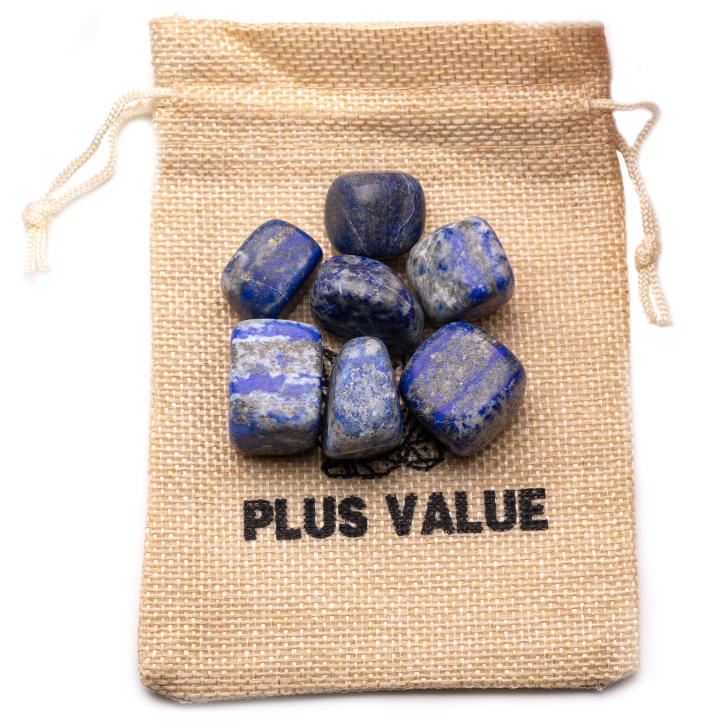 lapis lazuli tumble pebble stone 100gm jute bag