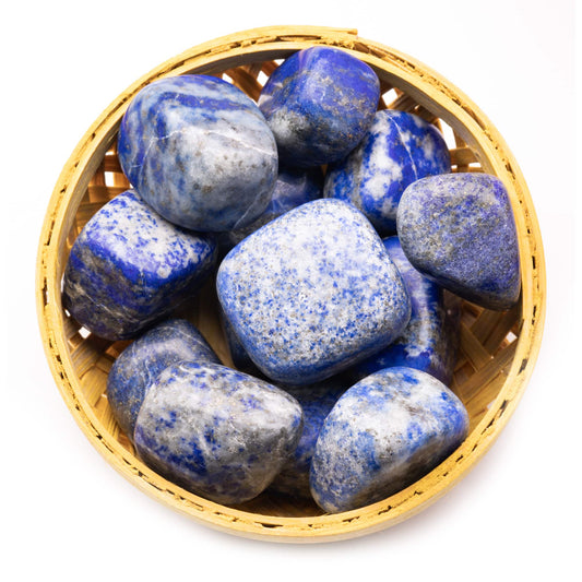lapis lazuli tumble pebble stone 200gm basket