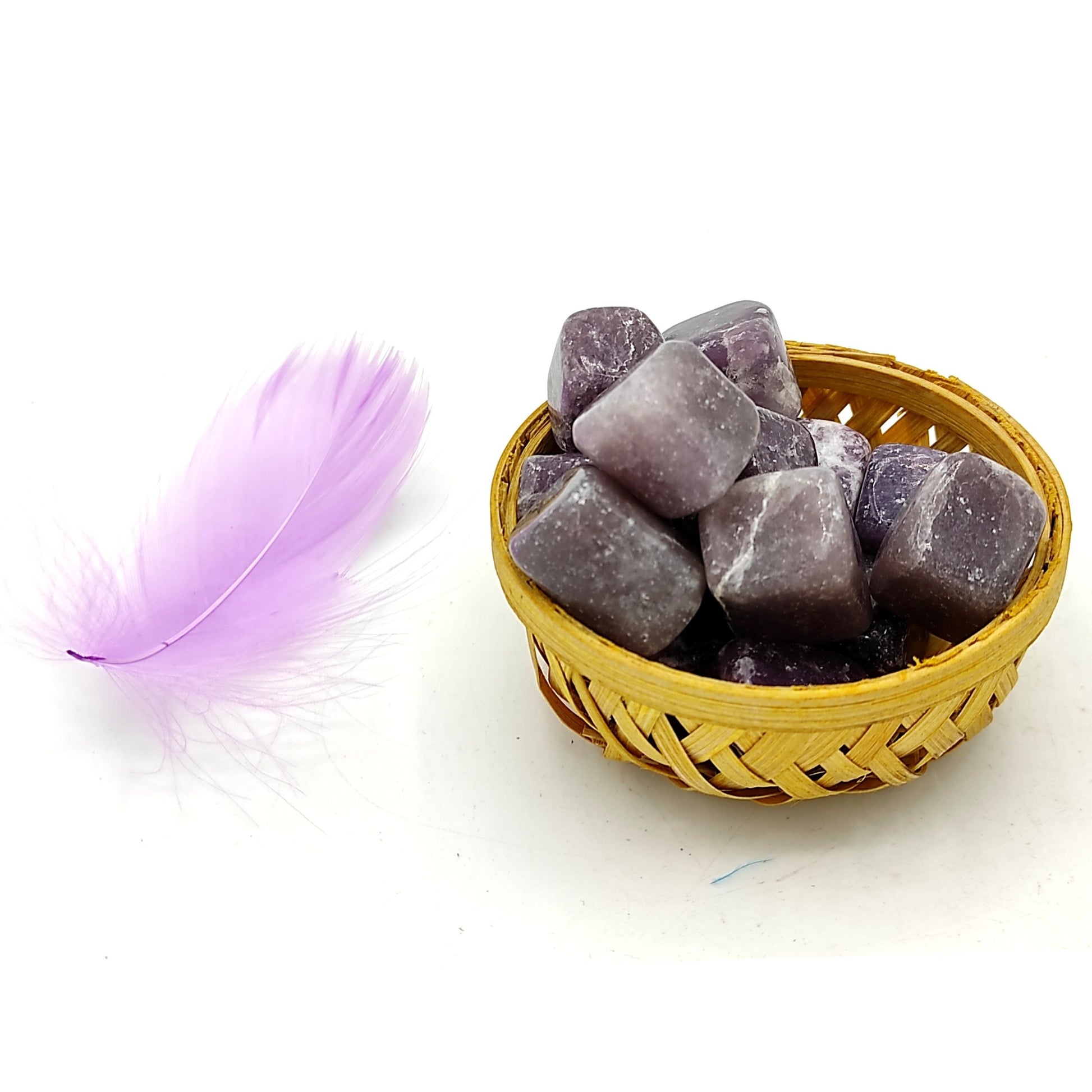 lepidolite stone pebble tumble 200grams