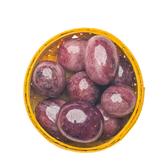 lepidolite tumble pebble stone 200gm basket reiki healing