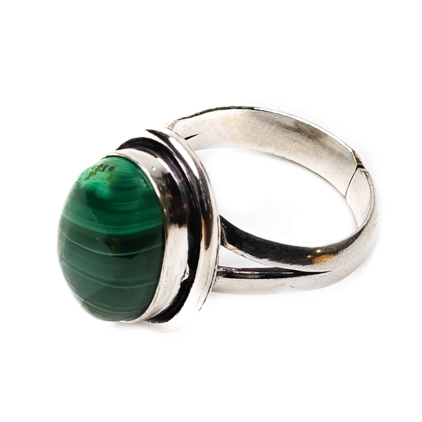 malachite finger ring