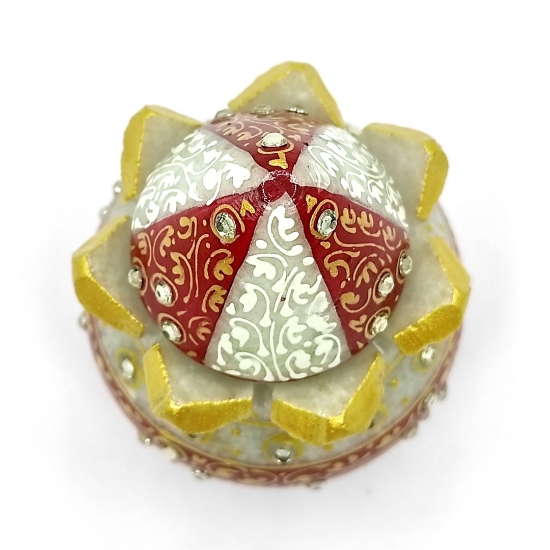 Vastu Mangal Kalasha – Marble Pot with Marble Nariyal – Ideal for Housewarming, Gifting, and Pooja Essentials - plusvalueindia