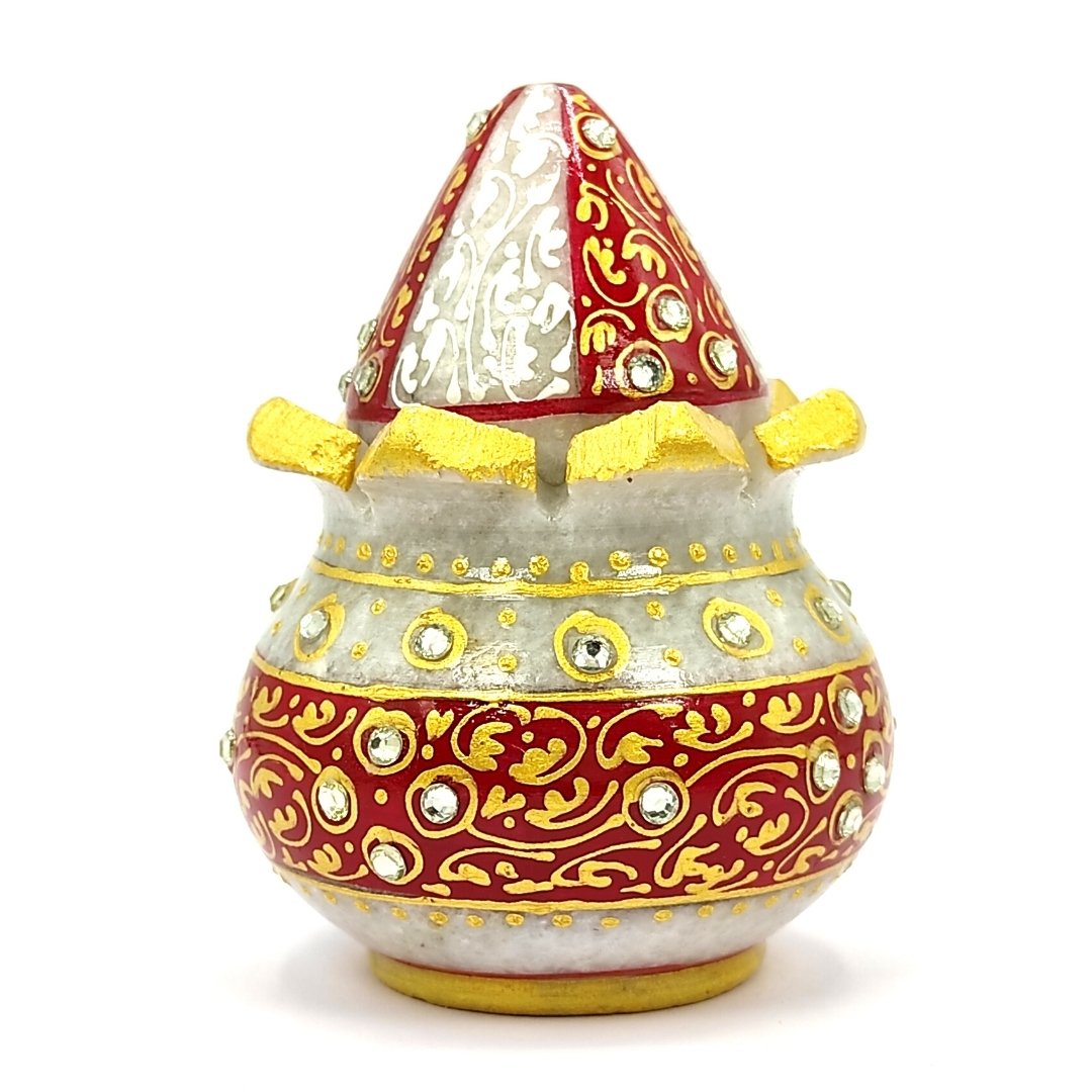 vastu mangal kalasha marble pot