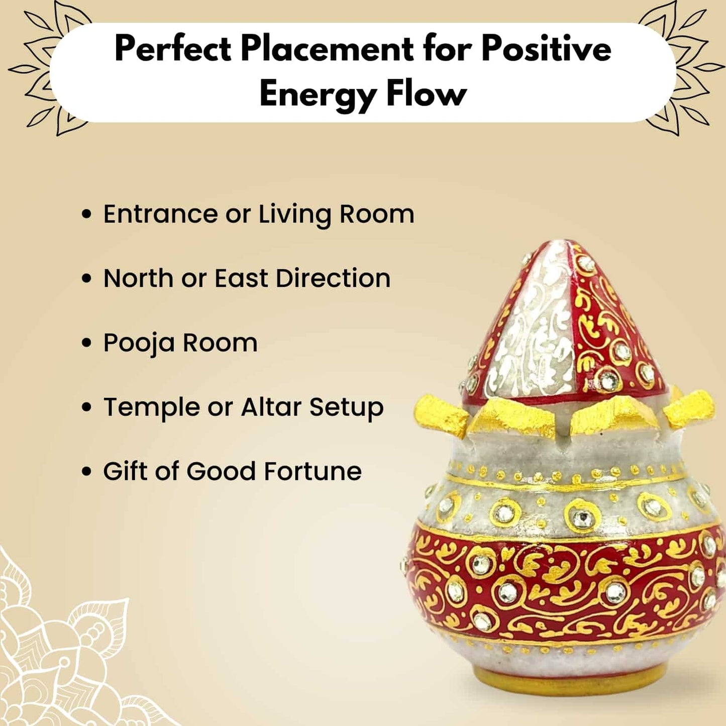 marble kalash placement vastu