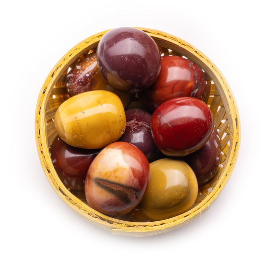 mookaite tumble pebble stone 200gm basket