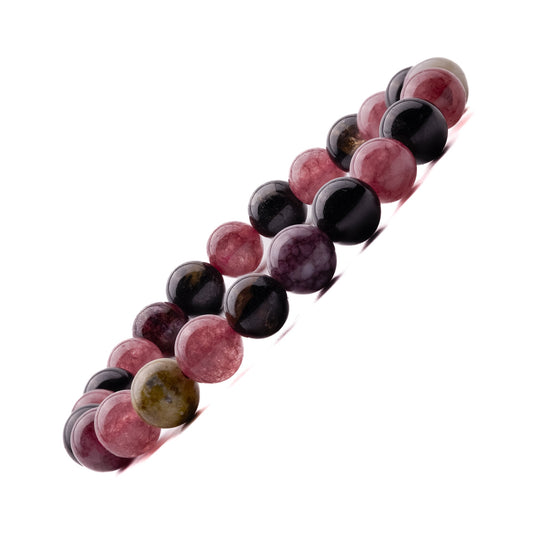 multi tourmaline bracelet 8mm beads
