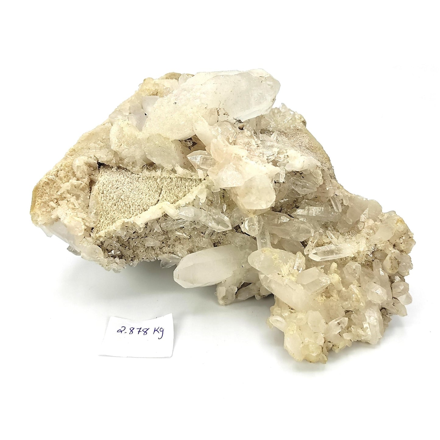Natural Himalayan Crystal Quartz Cluster Geode Rock - plusvalueindia