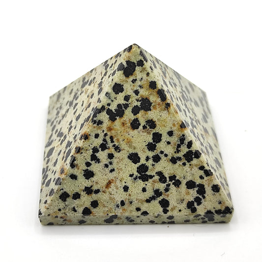 natural dalmatian crystal pyramid 2inch