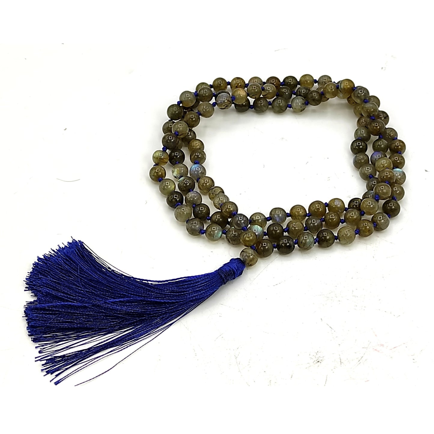natural labradorite necklace japa mala 8mm reiki