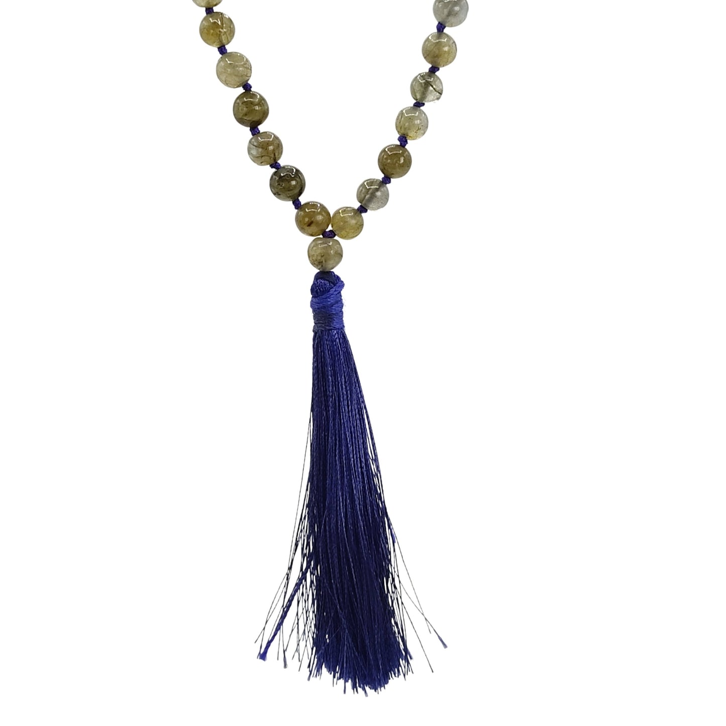 natural labradorite necklace japa mala 8mm reiki healing