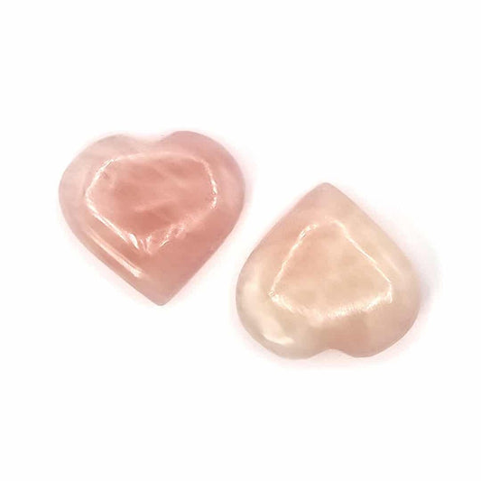 natural pink rose quartz heart stone reiki