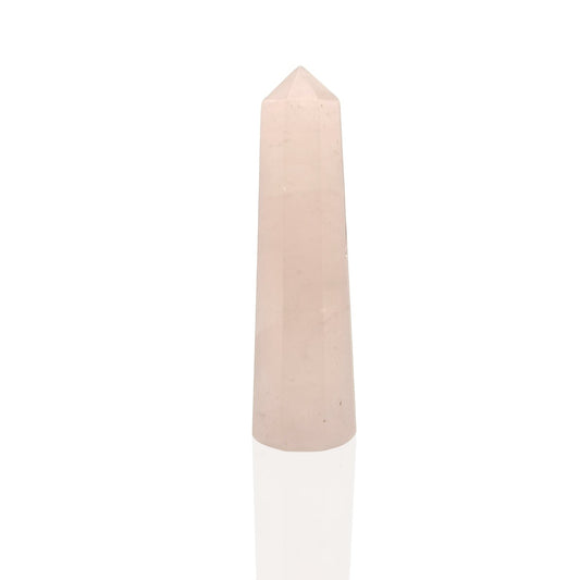 natural pink rose quartz wand stone pencil