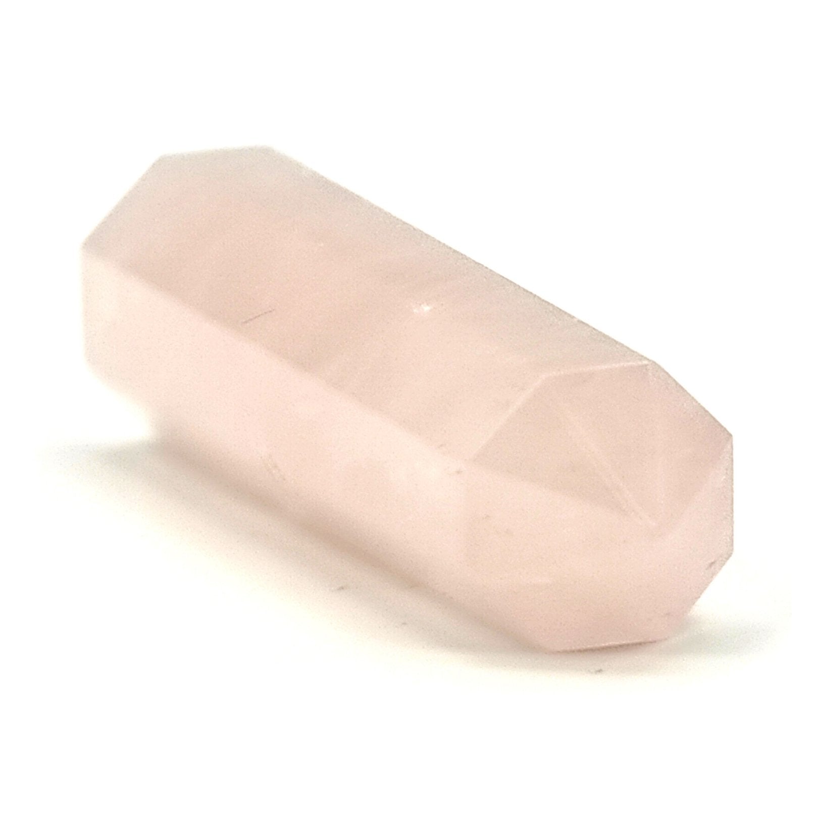 natural pink rose quartz wand stone pencil healing reiki crystal