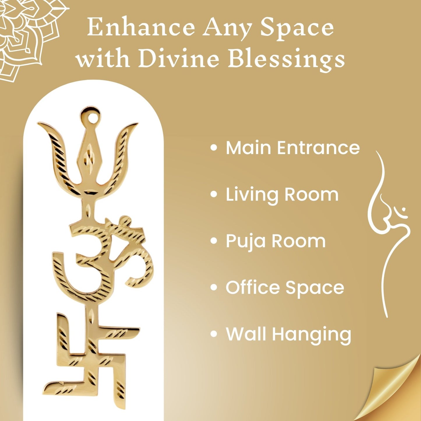 om swastik trishul placement