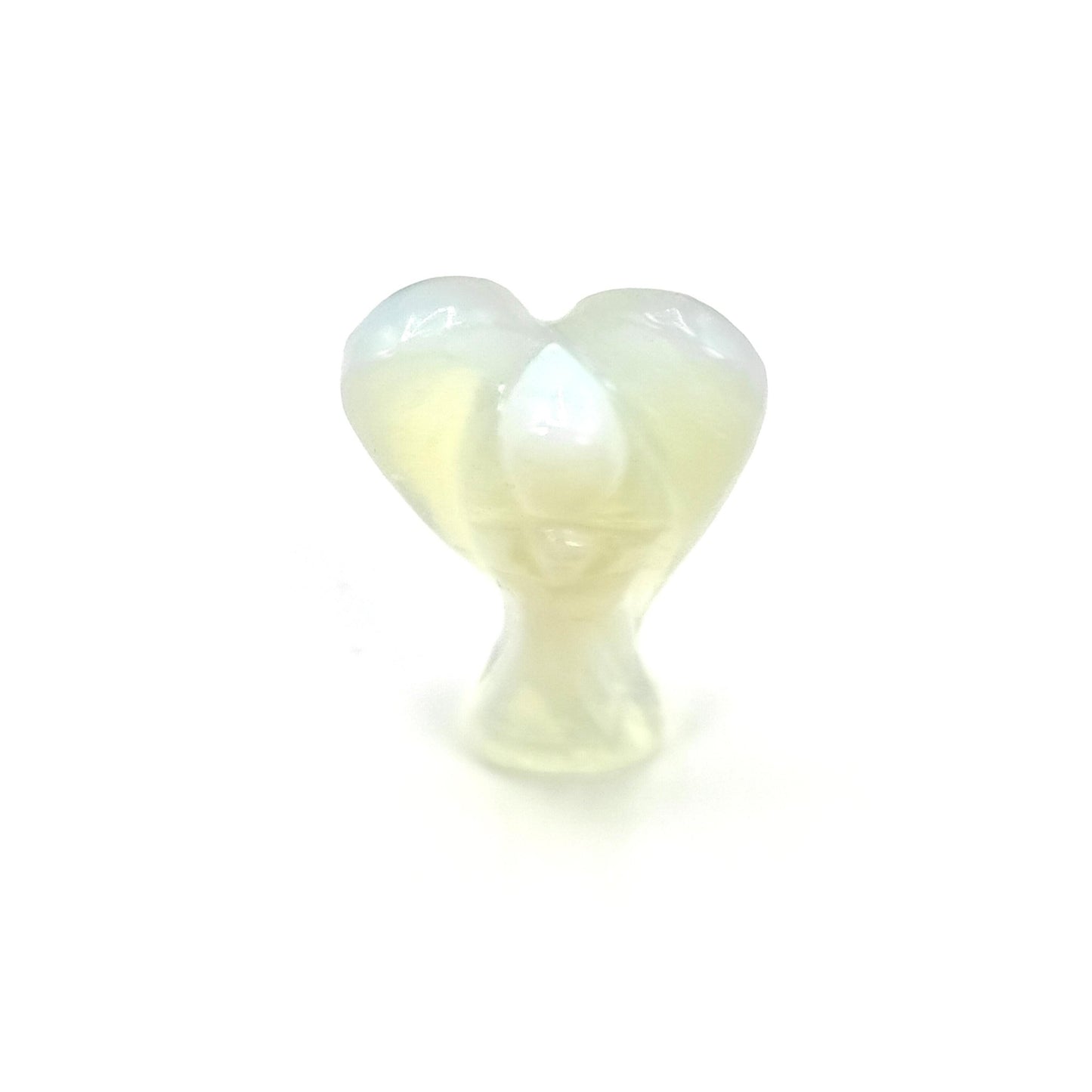Opalite Stone Guardian Angel Statue Figurine Home & Altar Decor Vastu Feng Shui, Reiki Healing Crystal for Love & Passion (2 Inches) - plusvalueindia