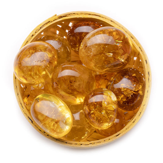 premium citrine tumble pebble 200gm basket