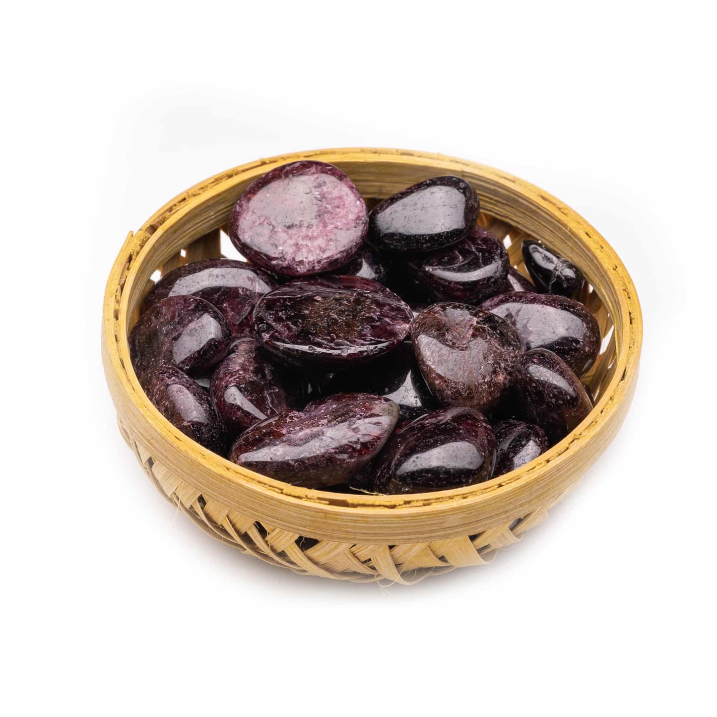 premium garnet pebble tumble 200gm basket