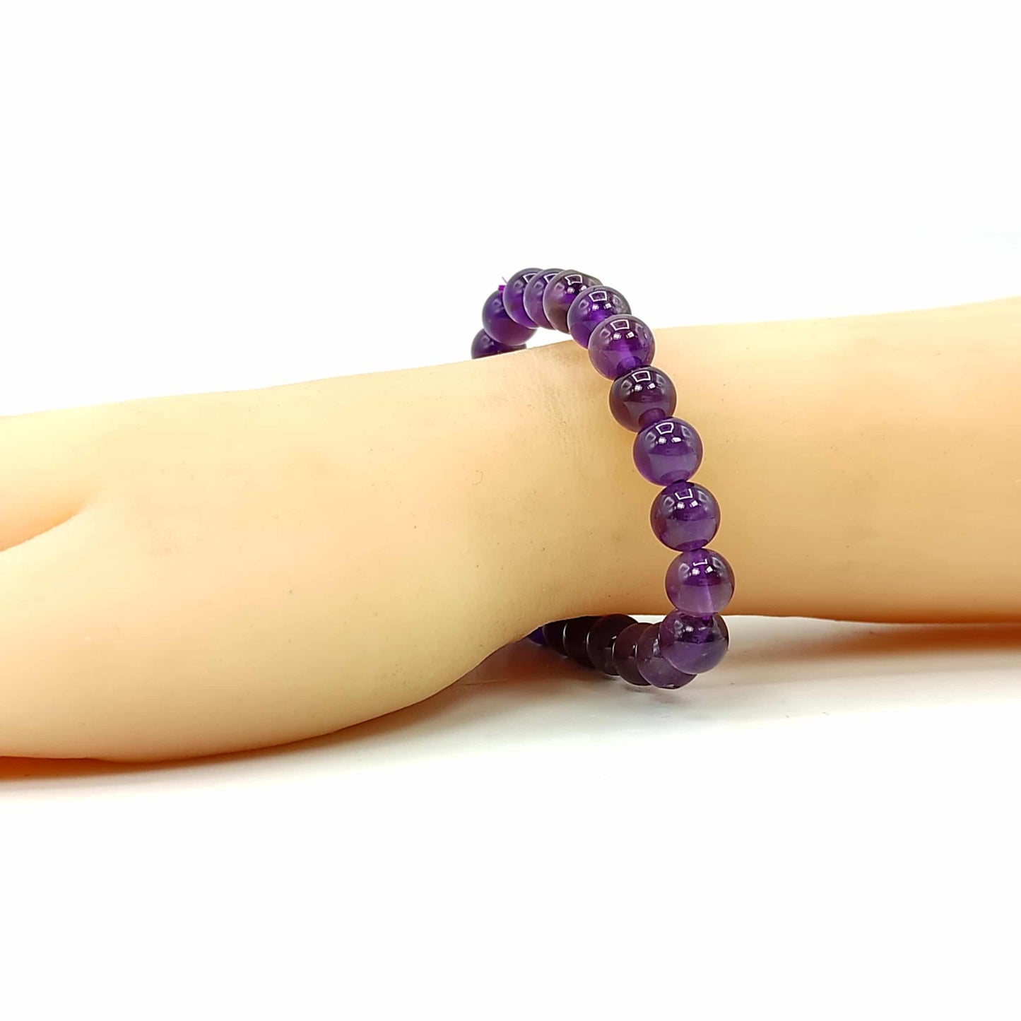 purple amethyst natural crystal bracelet healing reiki
