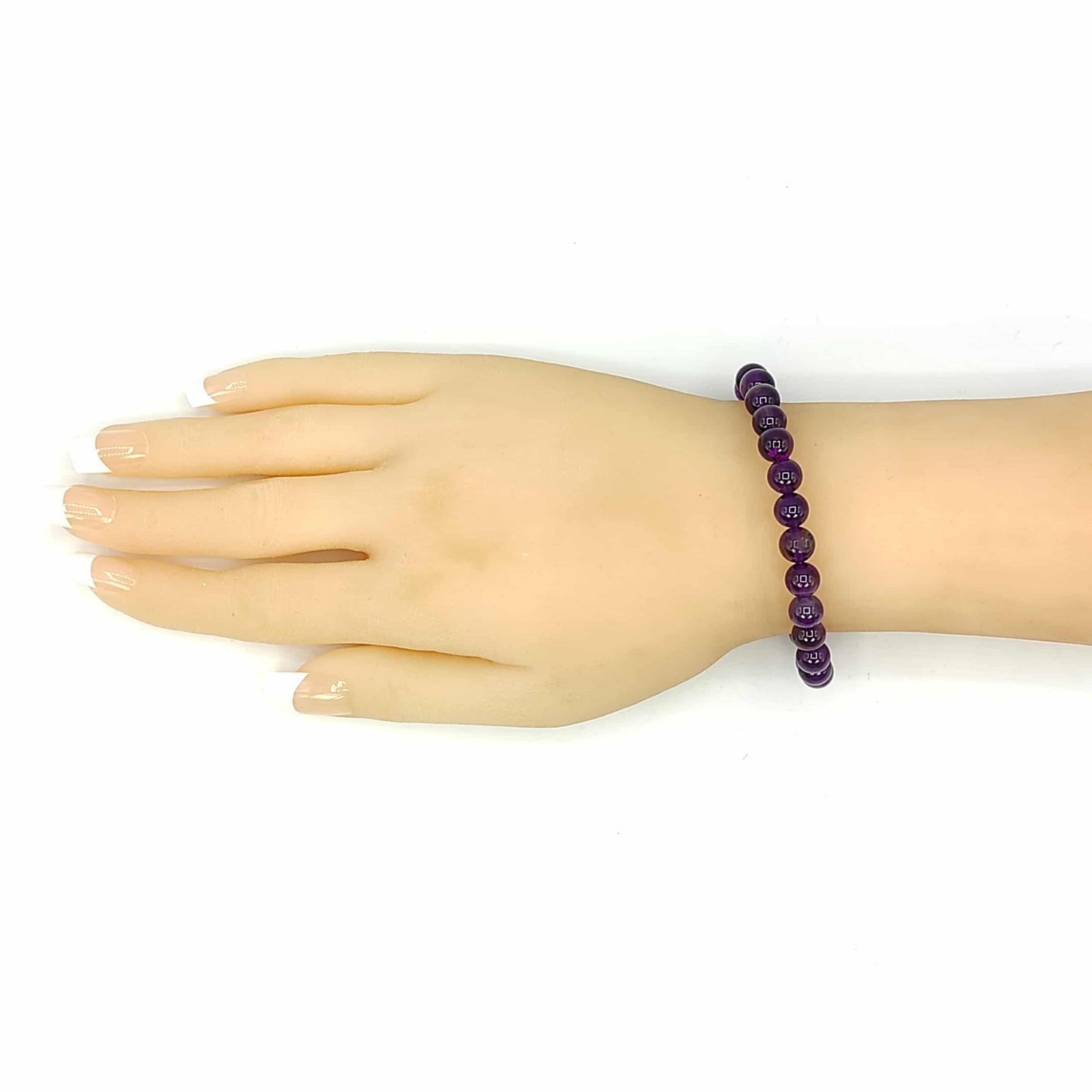 purple amethyst natural stone crystal bracelet
