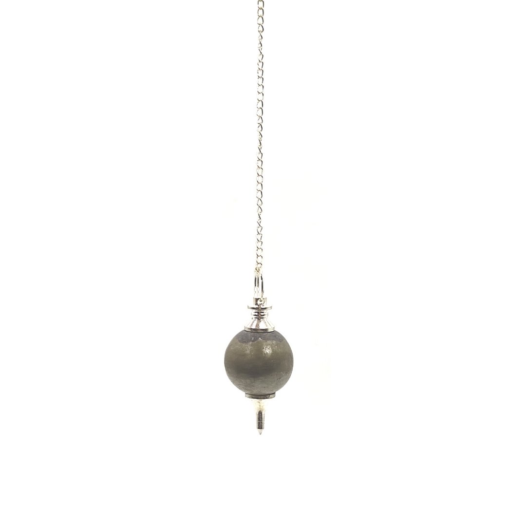 pyrite stone crystal ball dowsing pendulum