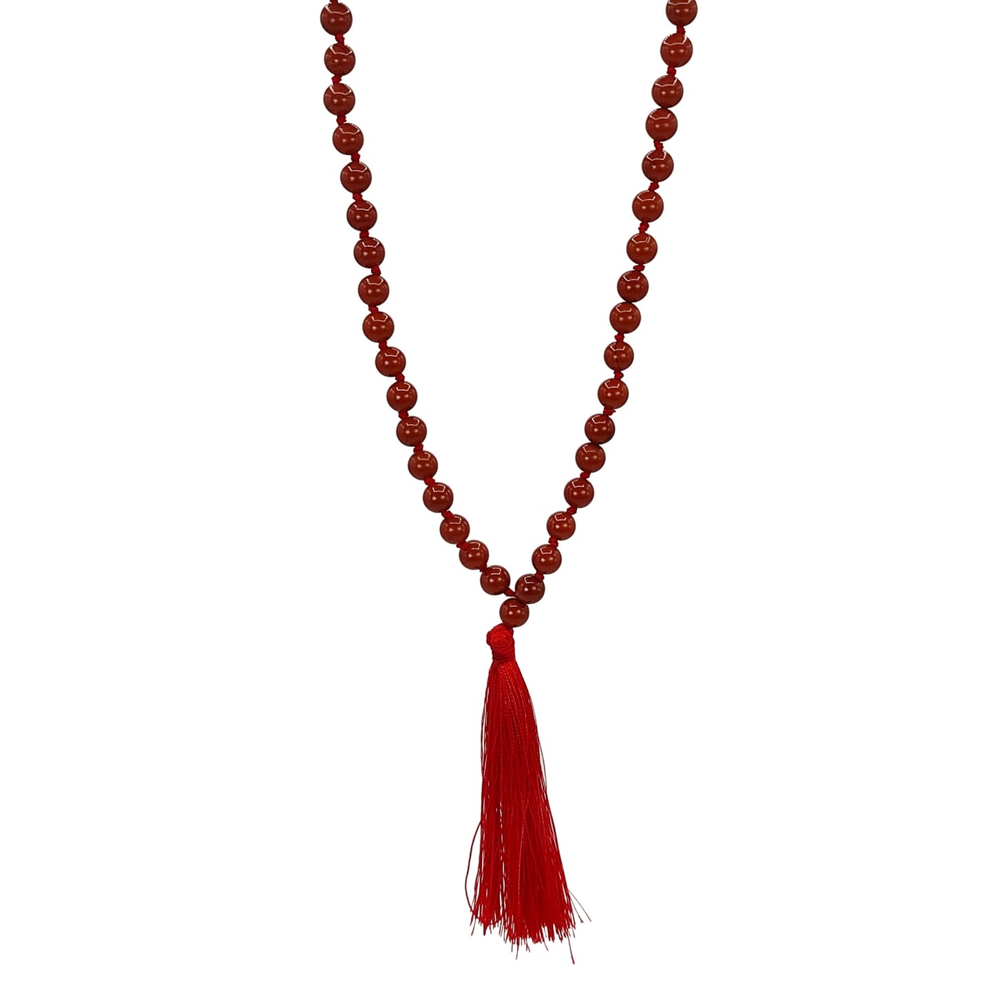 red jasper stone 8mm beads mala necklace