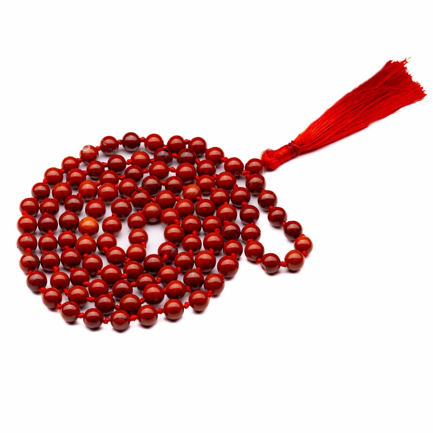 red jasper necklace mala 8mm