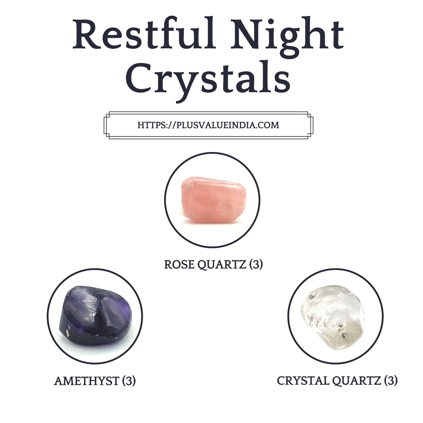 restful night healing crystals bag