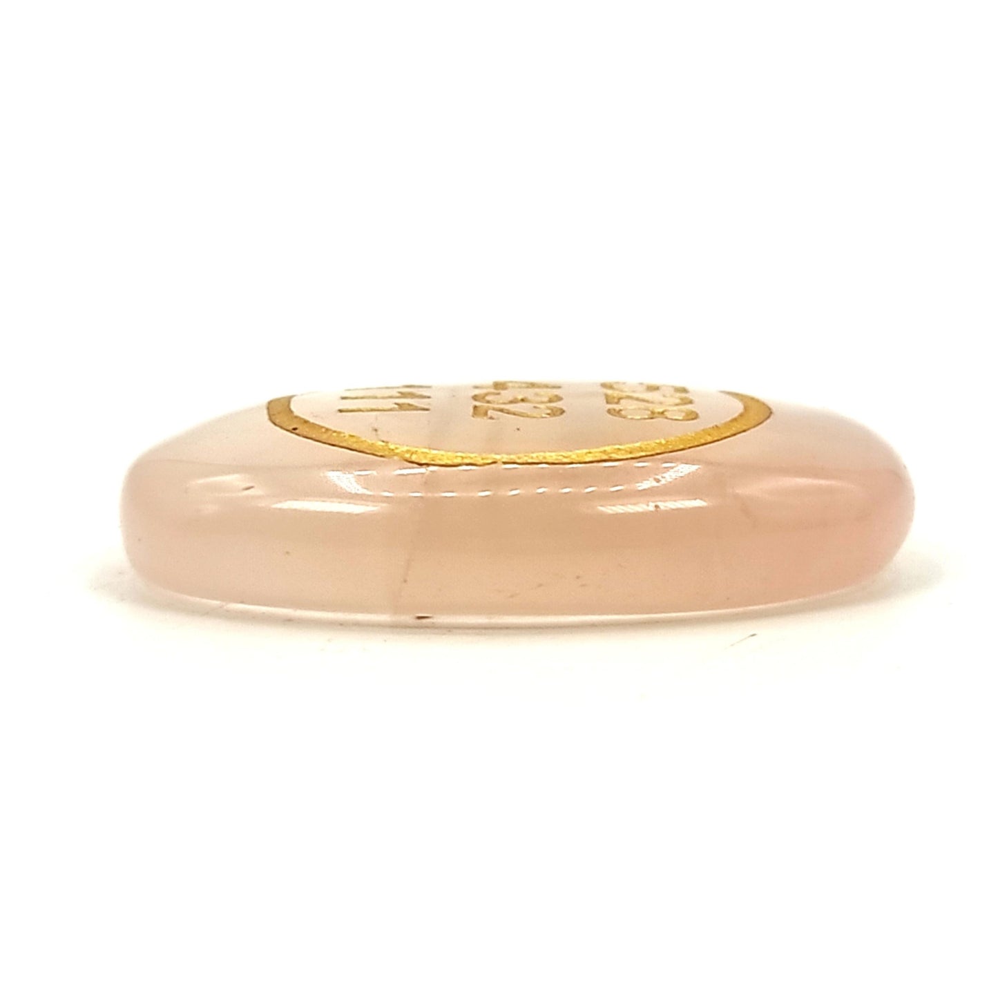 Natural Rose Quartz Crystal Stone with Switch Word & Zibu Symbol for Love & Realtionship Reiki Healing - 1pc - plusvalueindia