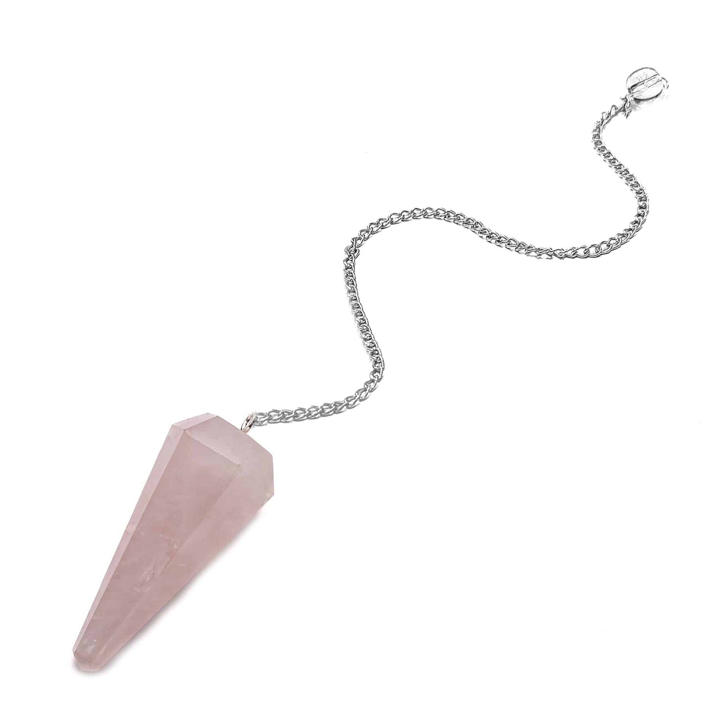 rose quartz v shape dowsing pendulum reiki