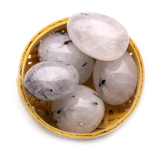 rutile quartz tumble pebble stone 200gm basket