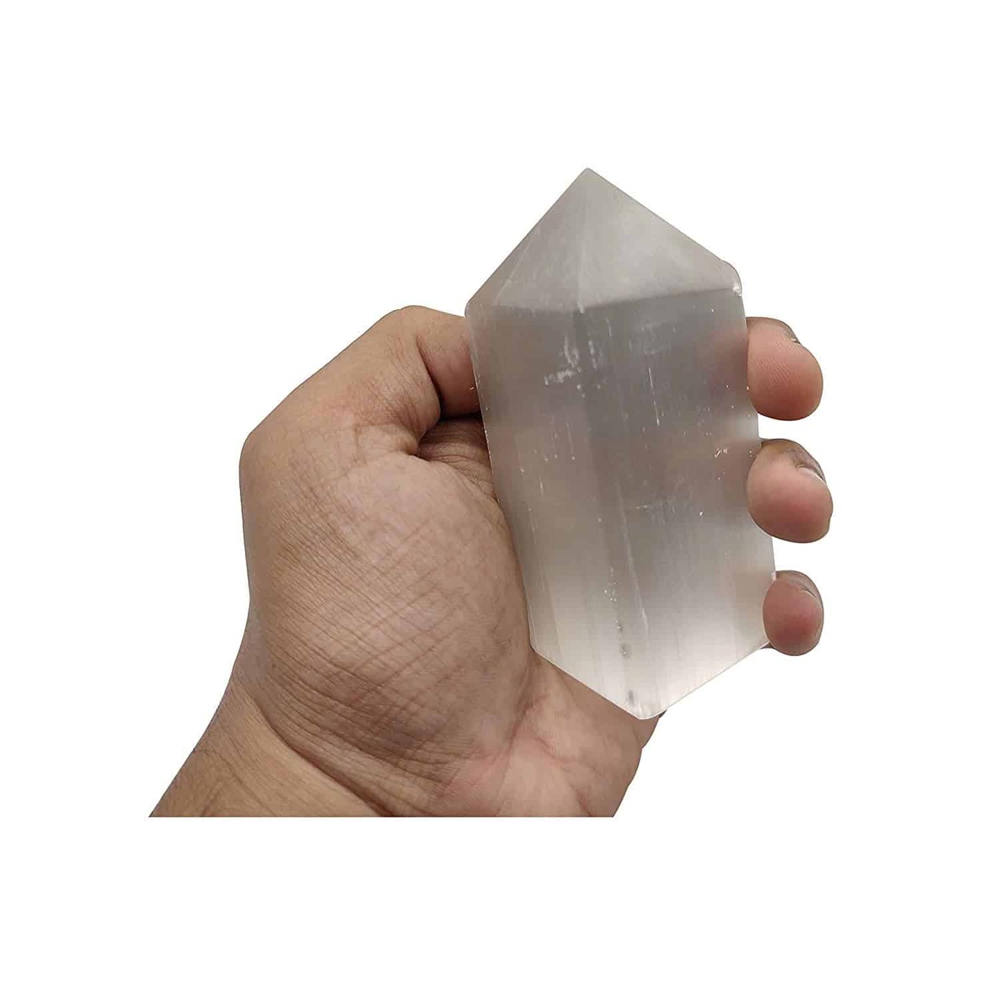 selenite jumbo reiki healing crystal wand