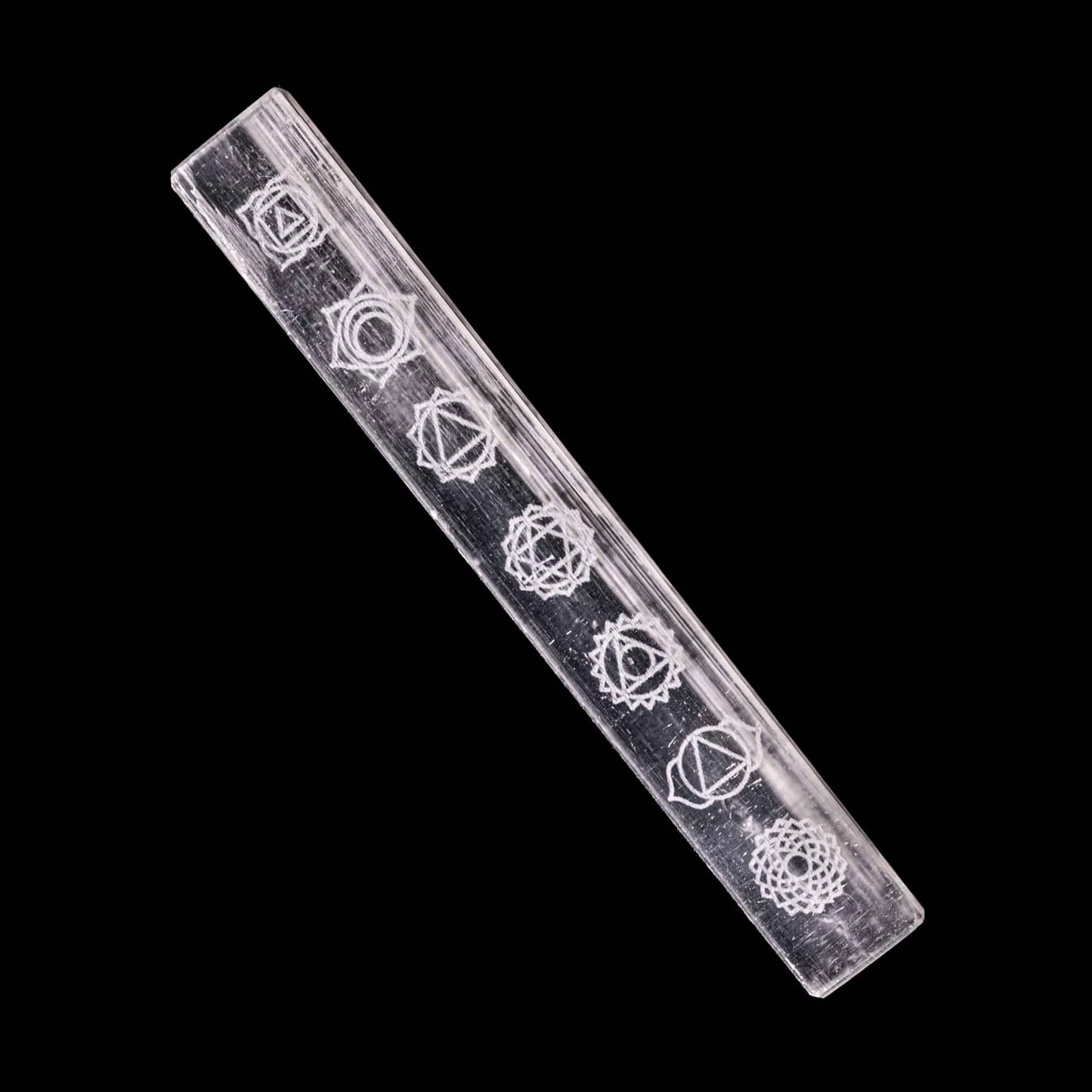 selenite seven chakra reiki symbol plate vastu