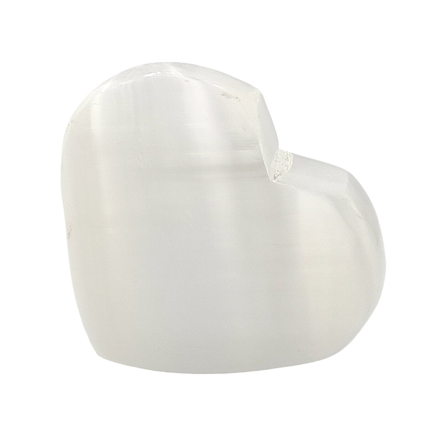 Selenite Hearts Stones Polished for Vastu Fengshui Reiki Healing Chakra Aura Personal Crystals - plusvalueindia