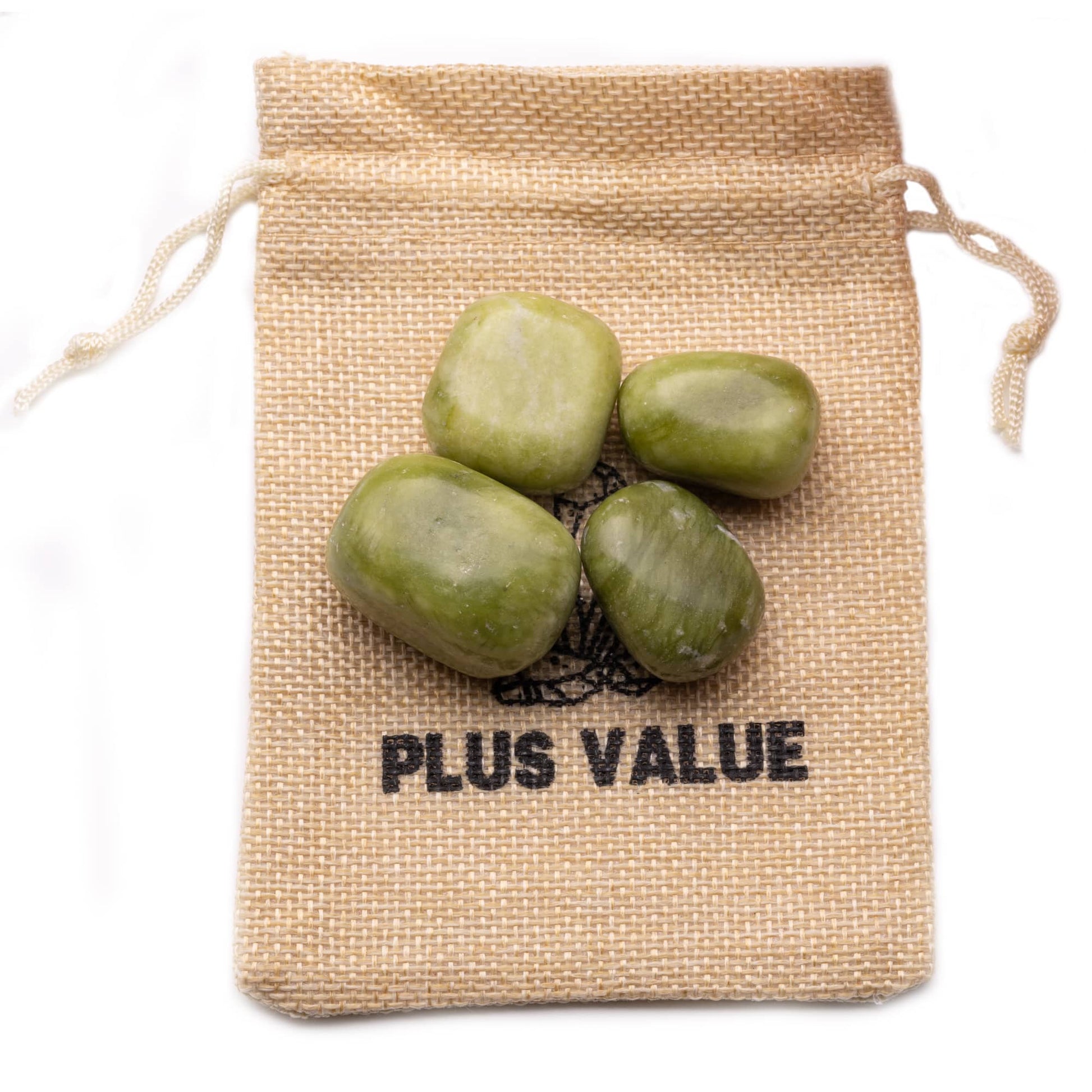 serpentine tumble pebble stone 100gm jute bag